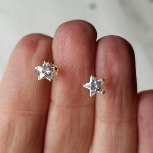 Sparkly star post earrings